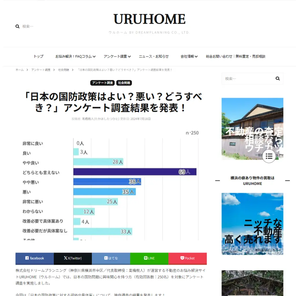 No.036 日本の国防政策はよい？悪い？ website
